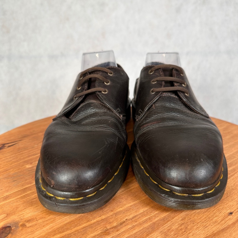 Dr. Martens 1461 Oxford Mens Size 10 Brown Good Leather 3-Eye Derby Shoes - Picture 2 of 14